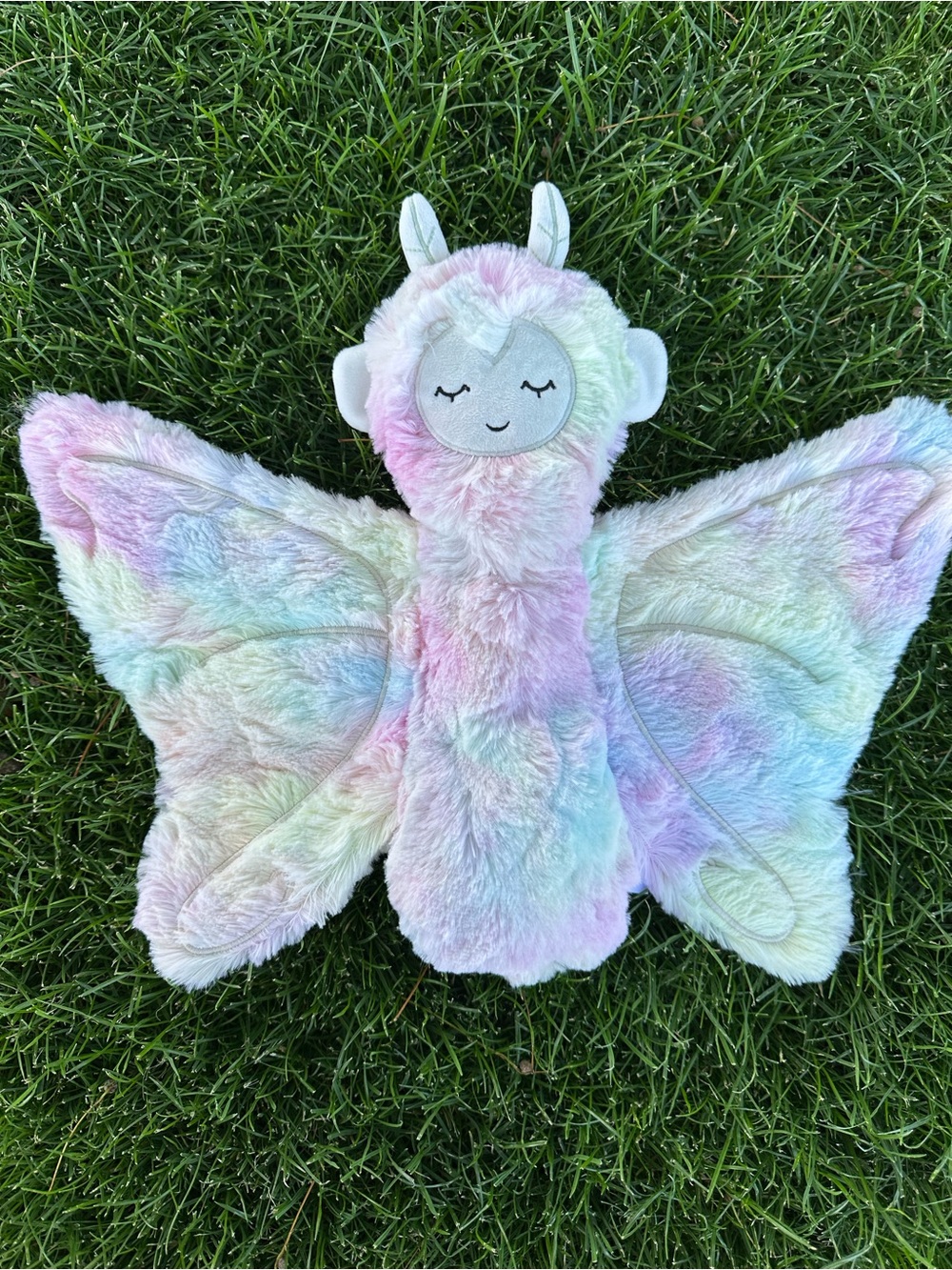 Pastel Rainbow Butterfly Plush Stuffed Animal